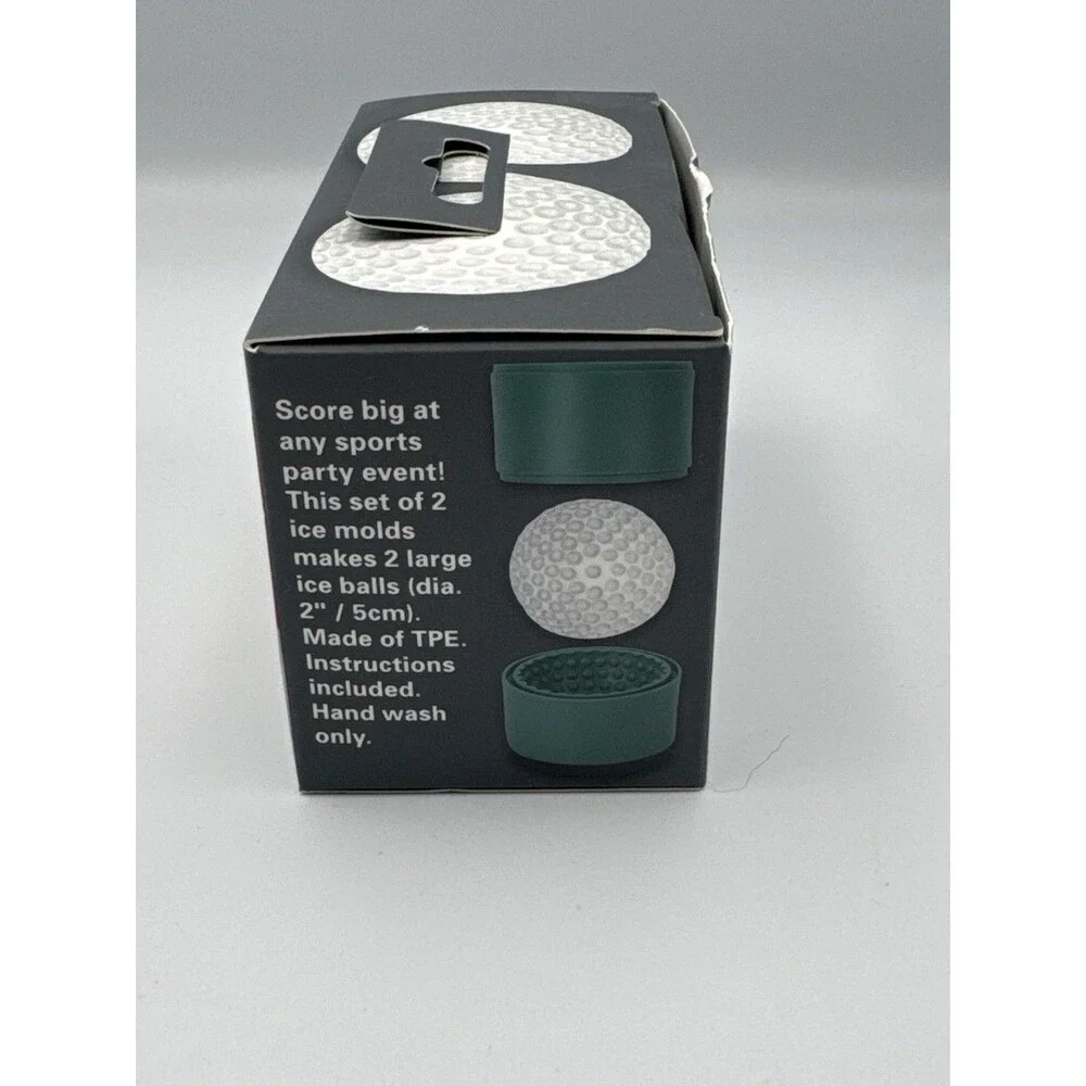 Kikkerland Golf Ball Ice Mold Set of 2 | Groomsmen Gift‎ Whiskey Novelty